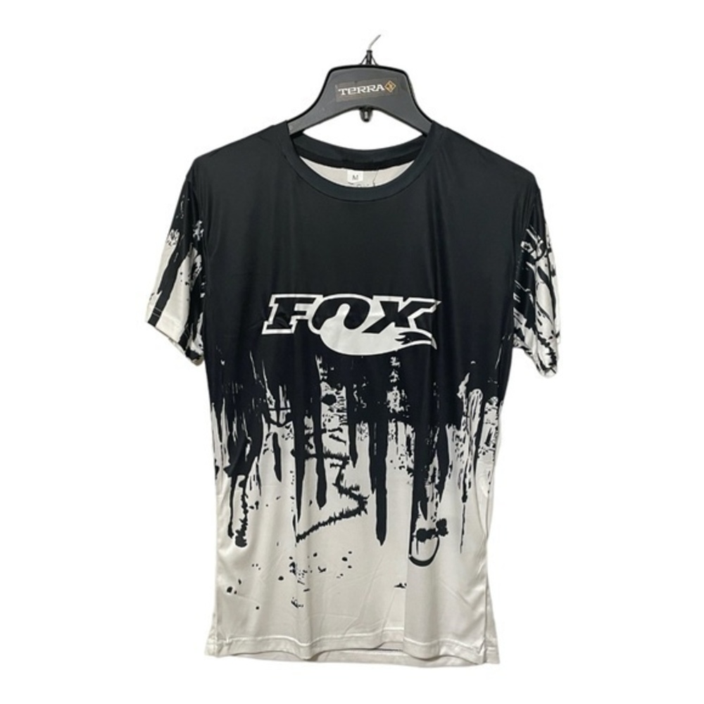 2/$40. Unbranded Men's Black & White Fox T-Shirt Slim Fit Performance Size M